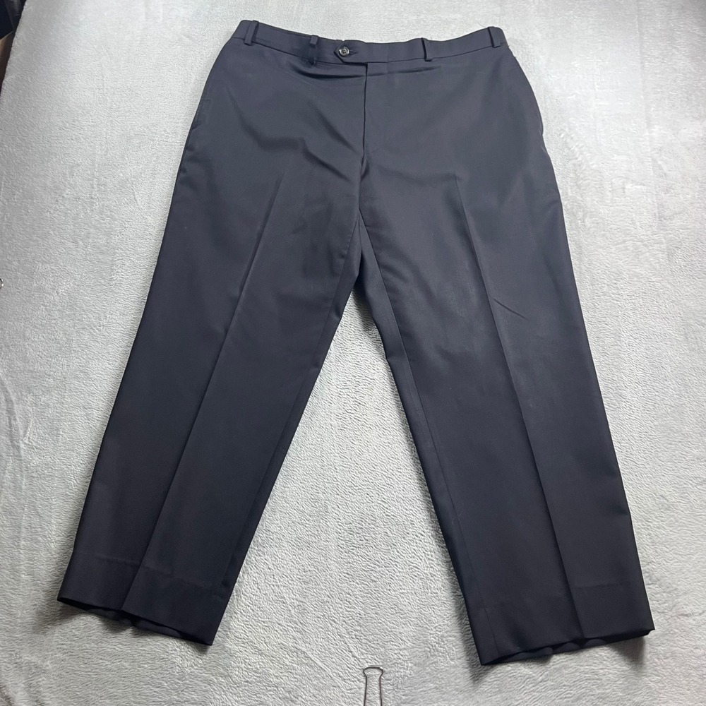 Lauren Ralph Lauren Total Comfort Mens Navy Blue Flat Front Dress Pants Trousers